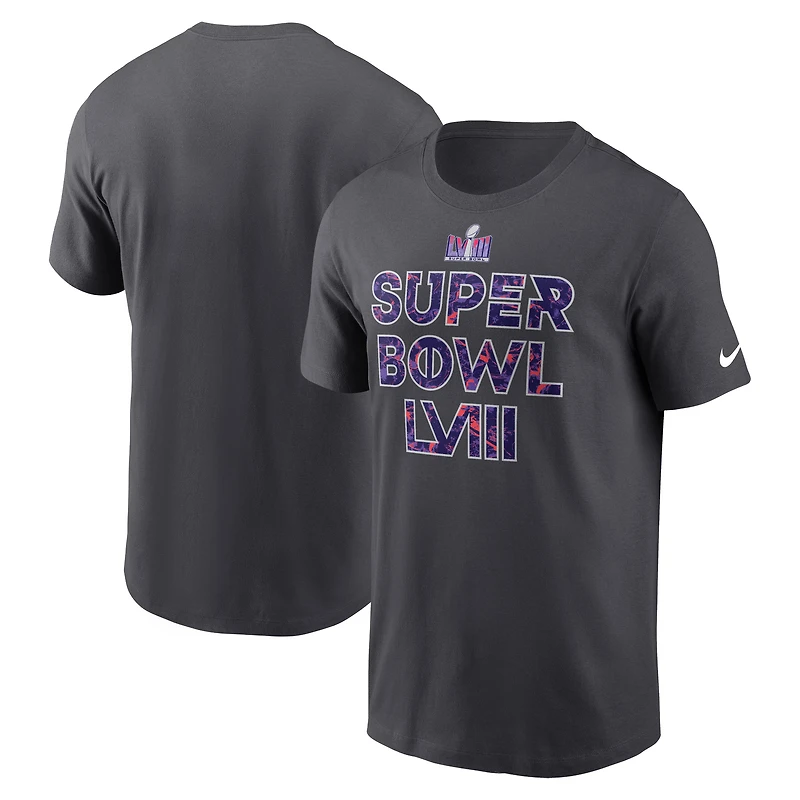 Men's Nike Anthracite Super Bowl LVIII Essential T-Shirt