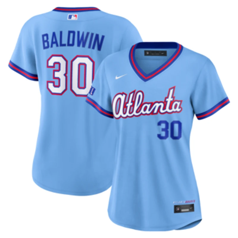Women's Nike Drake Baldwin Powder Blue Atlanta Braves 2026 City Connect Stadium Jersey