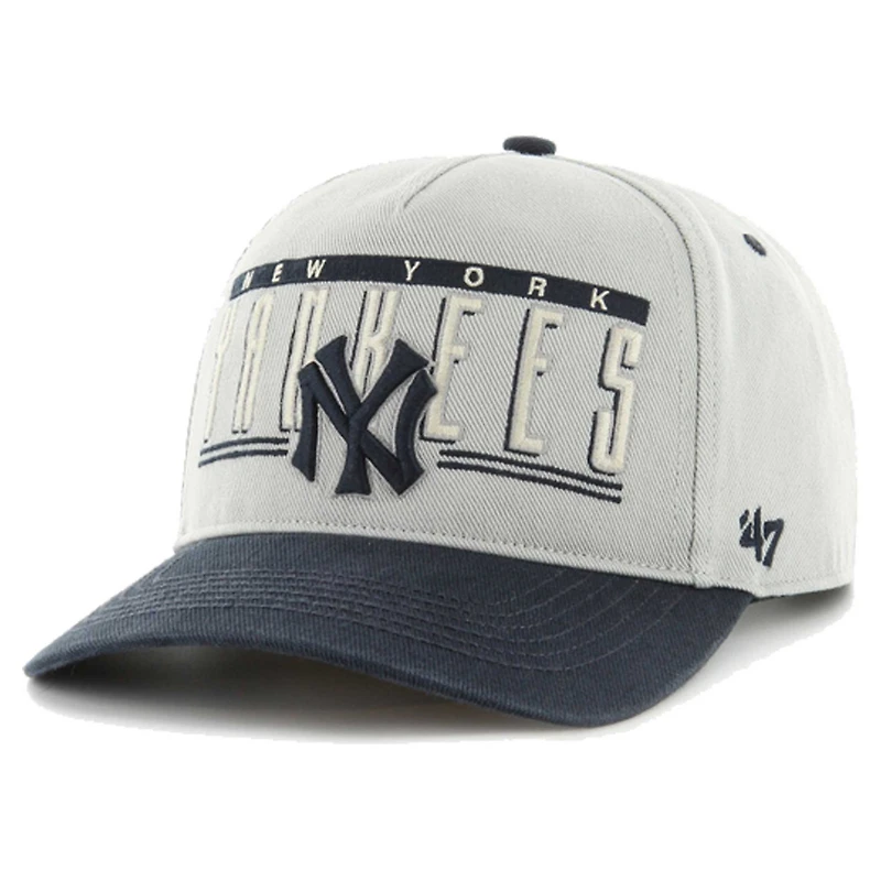 Men's '47 Gray New York Yankees  Double Headed Baseline Hitch Adjustable Hat