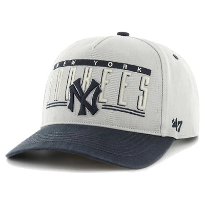 Men's '47 Gray New York Yankees  Double Headed Baseline Hitch Adjustable Hat