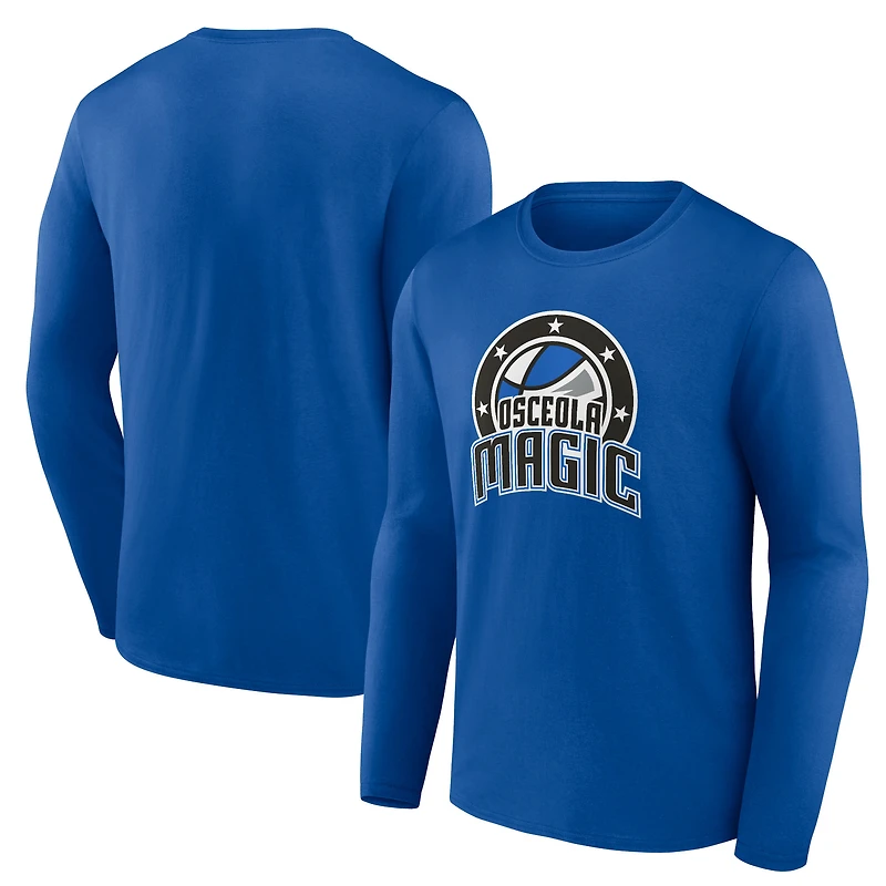 Men's Royal Osceola Magic Primary Logo Long Sleeve T-Shirt