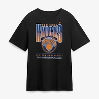 Men's Fanatics Black New York Knicks Oversized Graphics Swish T-Shirt