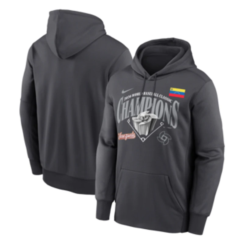 Men's Nike Charcoal Venezuela Baseball 2026 World Baseball Classic Champions Locker Room Hoodie