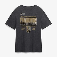 Men's Fanatics  Heather Charcoal Vegas Golden Knights 2026 NHL Western Conference Champions Locker Room T-Shirt