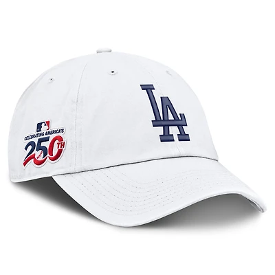 Men's Nike White Los Angeles Dodgers Celebrating America's 250th Club Adjustable Hat