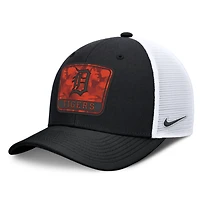 Men's Nike Black/White Detroit Tigers Camo Rise Trucker Dri-FIT Adjustable Hat