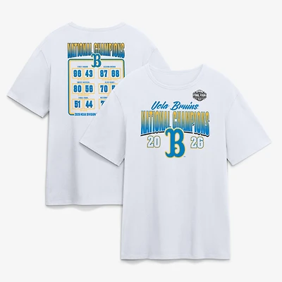 Unisex Fanatics White UCLA Bruins 2026 NCAA Women's Basketball National Champions Schedule T-Shirt