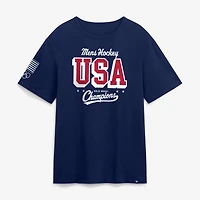 Men's Fanatics Athletic Navy US Men's Olympic Hockey 2026 Winter Olympics Gold Medal Winner Patriotic T-Shirt