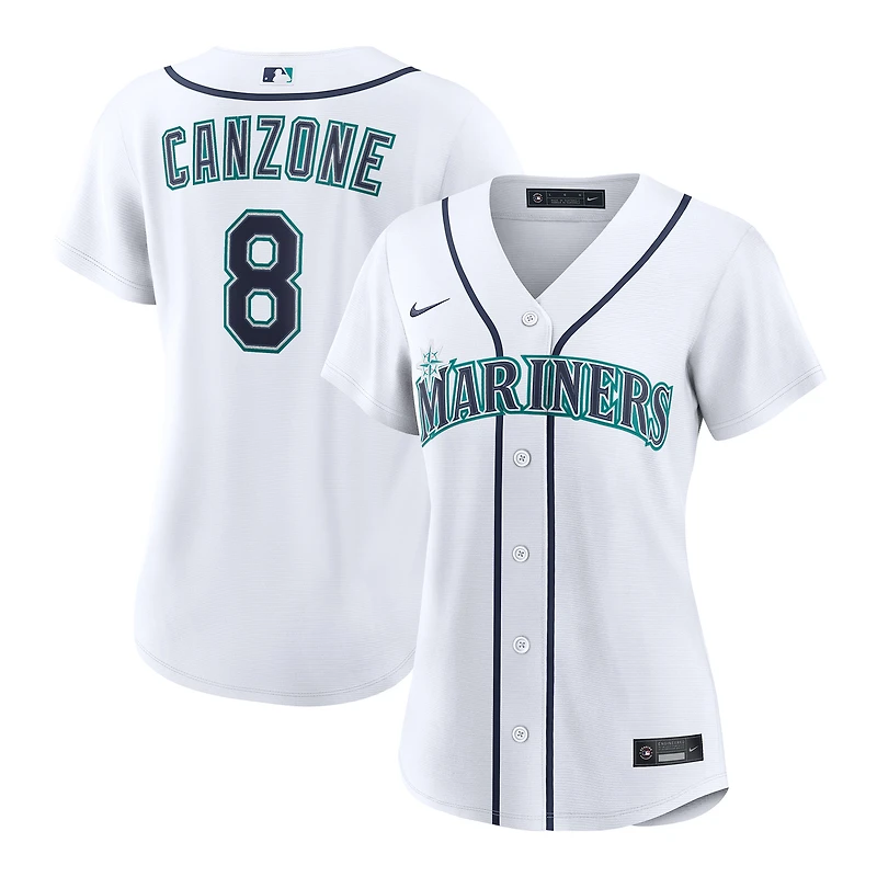 Women's Nike Dominic Canzone White Seattle Mariners Home Replica Jersey
