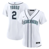 Women's Nike Cole Young White Seattle Mariners Home Replica Jersey