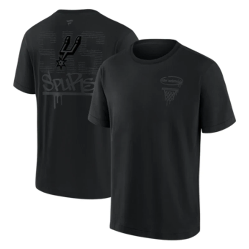 Men's Fanatics San Antonio Spurs Blackout Heavyweight T-Shirt