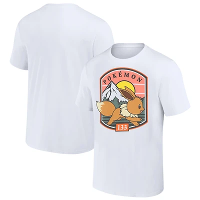 Unisex White Pokemon Eevee Out Run T-Shirt