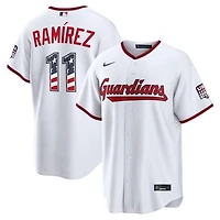Fourth of July Men's Cleveland Guardians José Ramírez Nike White USA 250 Stadium Jersey