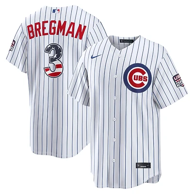Fourth of July Men's Chicago Cubs Alex Bregman Nike White USA 250 Stadium Jersey
