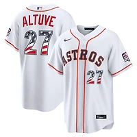 Men's Nike Jose Altuve White Houston Astros USA 250 Fourth of July Home Stadium Jersey