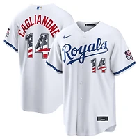 Fourth of July Men's Kansas City Royals Jac Caglianone Nike White USA 250 Stadium Jersey