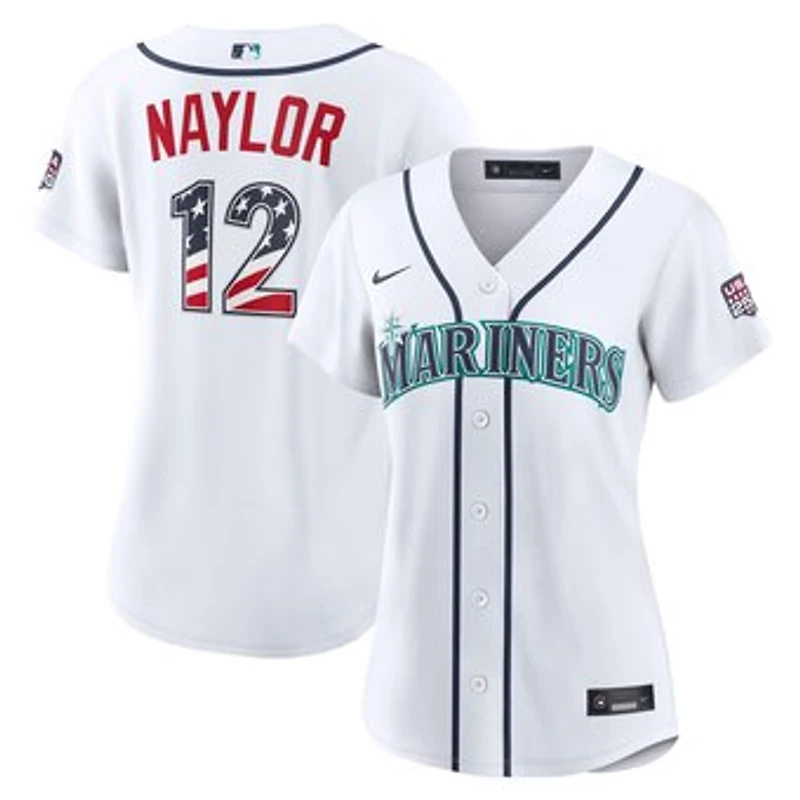 Fourth of July Women's Seattle Mariners Josh Naylor Nike White USA 250 Stadium Jersey