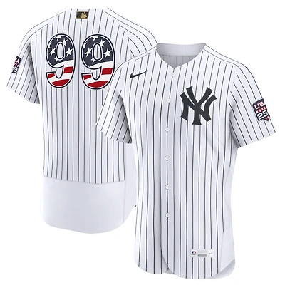 Fourth of July Men's New York Yankees Aaron Judge Nike White USA 250 Authentic Jersey