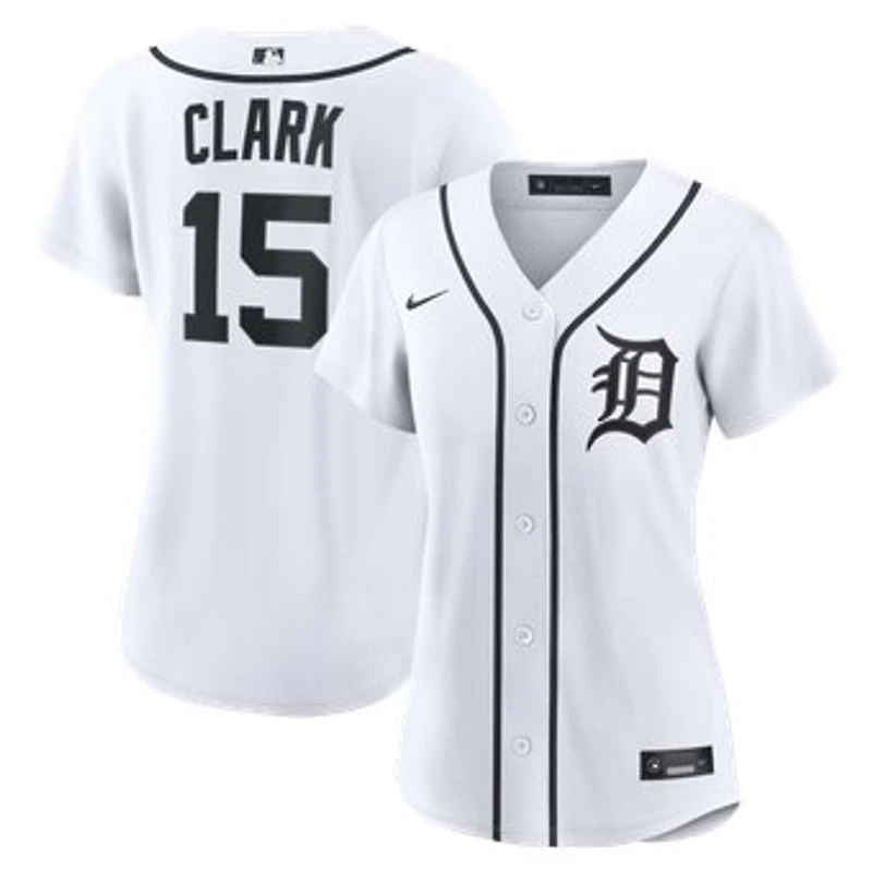 Women's Nike Max Clark White Detroit Tigers Home Replica Jersey