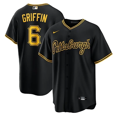 Men's Nike Konnor Griffin Black Pittsburgh Pirates Alternate Replica Jersey