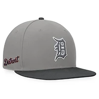 Men's Fanatics Gray/Charcoal Detroit Tigers Ace Snapback Hat