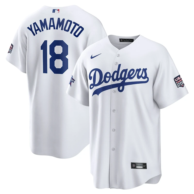 2026 All-Star Game Men's Los Angeles Dodgers Yoshinobu Yamamoto Nike White Replica Jersey