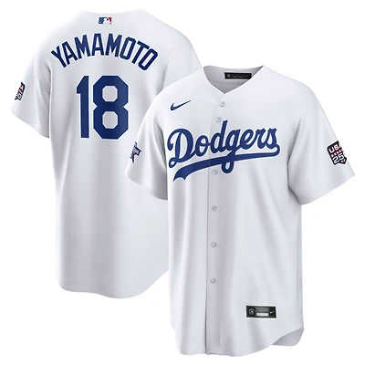 2026 All-Star Game Men's Los Angeles Dodgers Yoshinobu Yamamoto Nike White Replica Jersey