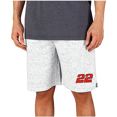 Men's Concepts Sport  White/Charcoal Joey Logano Throttle Knit Jam Shorts