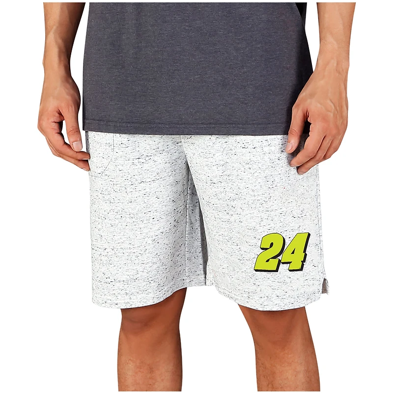 Men's Concepts Sport White/Charcoal William Byron Throttle Knit Jam Shorts