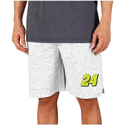 Men's Concepts Sport White/Charcoal William Byron Throttle Knit Jam Shorts