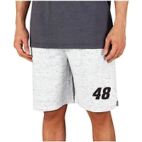 Men's Concepts Sport  White/Charcoal Alex Bowman Throttle Knit Jam Shorts