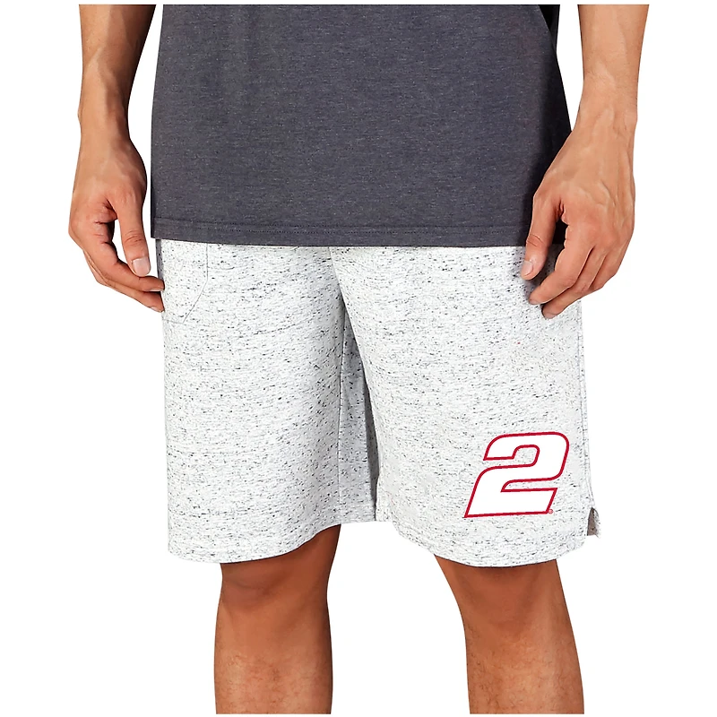 Men's Concepts Sport White/Charcoal Austin Cindric Throttle Knit Jam Shorts