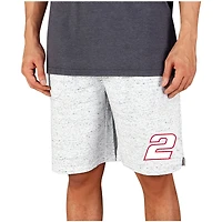 Men's Concepts Sport  White/Charcoal Austin Cindric Throttle Knit Jam Shorts