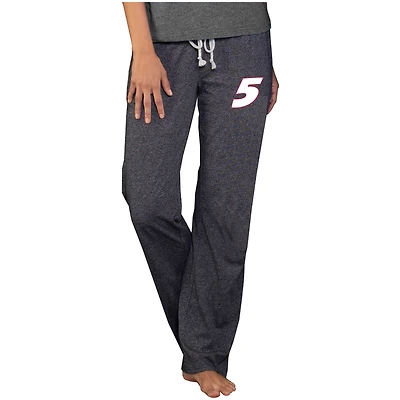 Women's Concepts Sport  Charcoal Kyle Larson Quest Knit Pants