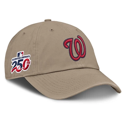 Men's Nike Khaki Washington Nationals Celebrating America's 250th Club Adjustable Hat