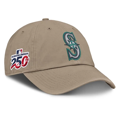 Men's Nike Khaki Seattle Mariners Celebrating America's 250th Club Adjustable Hat