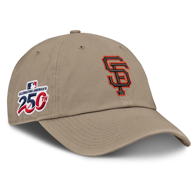 Men's Nike Khaki San Francisco Giants Celebrating America's 250th Club Adjustable Hat