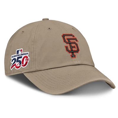Men's Nike Khaki San Francisco Giants Celebrating America's 250th Club Adjustable Hat
