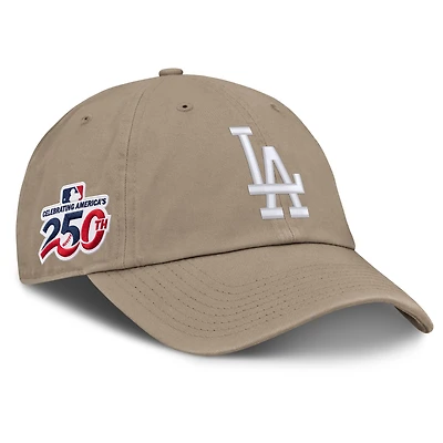 Men's Nike Khaki Los Angeles Dodgers Celebrating America's 250th Club Adjustable Hat