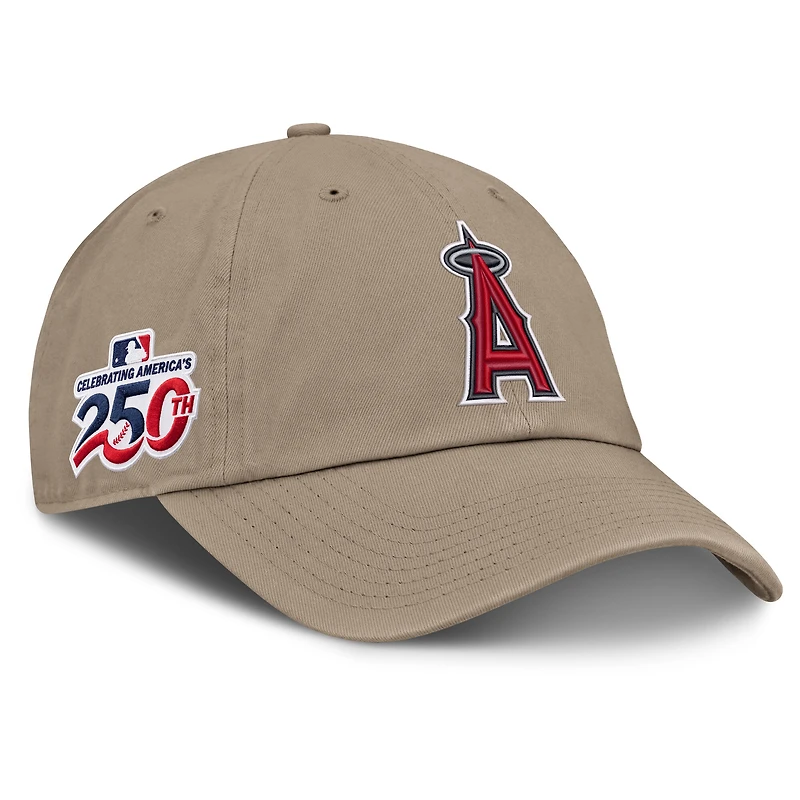 Men's Nike Khaki Los Angeles Angels Celebrating America's 250th Club Adjustable Hat