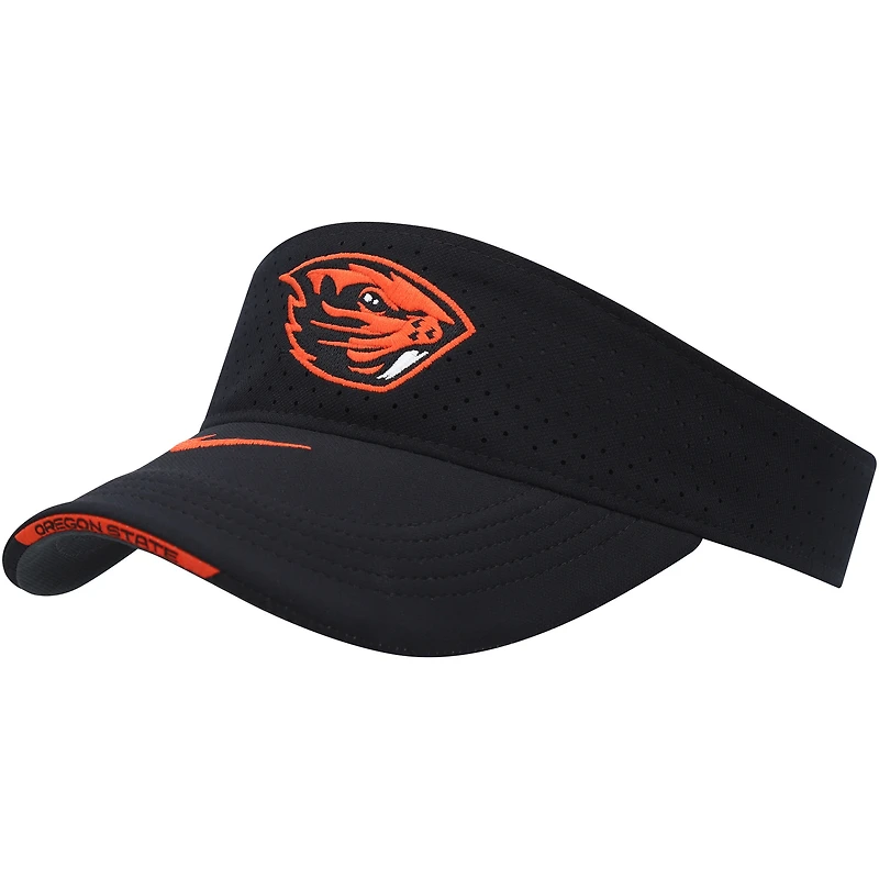 Men's Nike Black Oregon State Beavers 2023 Sideline Performance Adjustable Visor