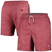 Men's Tommy Bahama Maroon Arizona State Sun Devils Naples Layered Leaves Swim Trunks