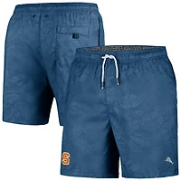 Men's Tommy Bahama Navy Syracuse Orange Naples Layered Leaves Swim Trunks
