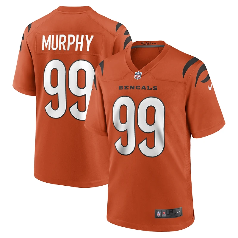 Men's Nike Myles Murphy Orange Cincinnati Bengals Alternate Game Jersey
