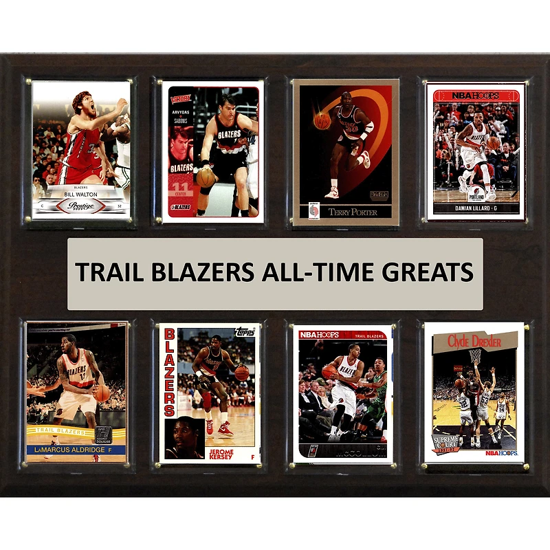 Portland Trail Blazers 12" x 15" Trading Card Plaque
