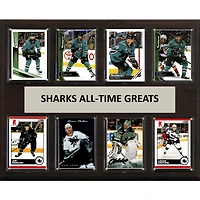 San Jose Sharks 12" x 15" Trading Card Plaque
