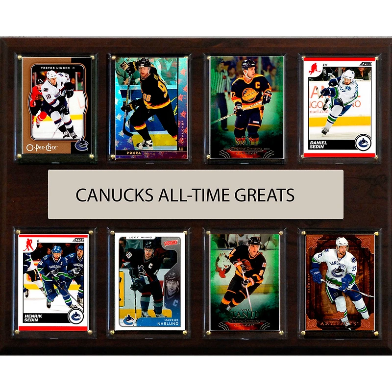 Vancouver Canucks 12" x 15" Trading Card Plaque
