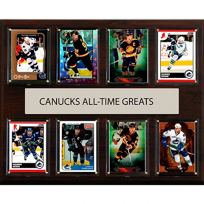 Vancouver Canucks 12" x 15" Trading Card Plaque