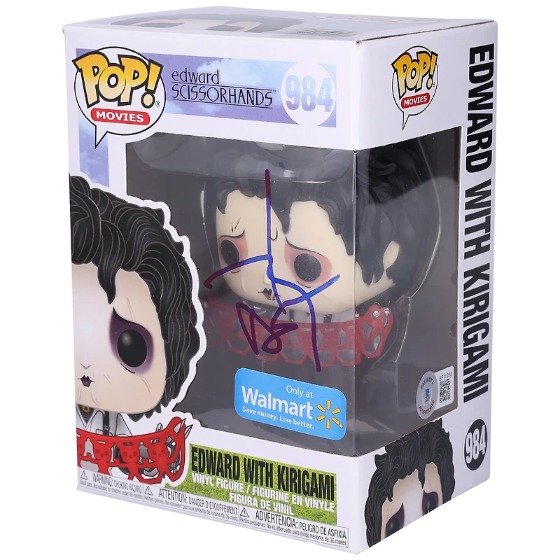 Johnny Depp Edward Scissorhands Autographed Edward with Kirigami #984 Funko Pop! Figurine - BAS