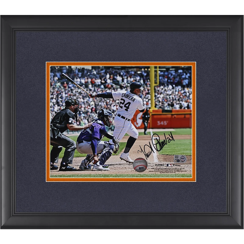 Miguel Cabrera Detroit Tigers Autographed Framed 8'' x 10'' 3000th Hit Photograph